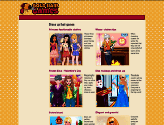 dressup-hair.goldhairgames.com screenshot