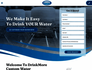 drinkmorecustomwater.com screenshot