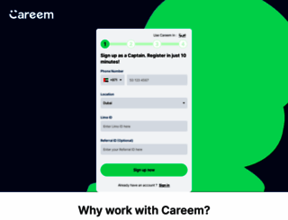 drive.careem.com screenshot