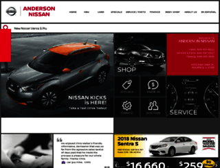 driveandersonnissan.com screenshot