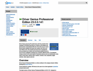 driver-genius-professional-edition.updatestar.com screenshot