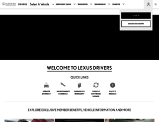 drivers.lexus.com screenshot