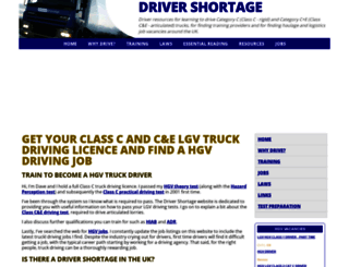 drivershortage.co.uk screenshot