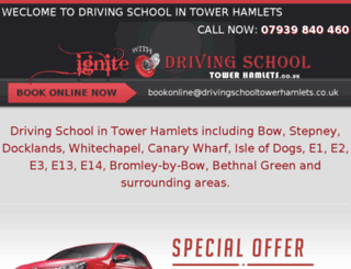 drivingschooltowerhamlets.co.uk screenshot
