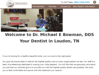 drmichaelbowman.dentistidentity.com screenshot