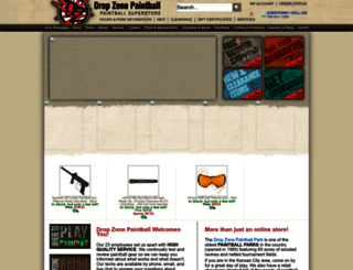 dropzonepaintball.com screenshot