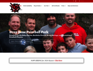 dropzonepaintballpark.com screenshot