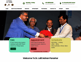 drparasharentspecialist.in screenshot