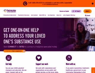 drugfree.org screenshot