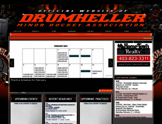 drumhellerraptorshockey.com screenshot