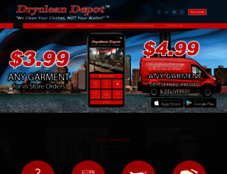 drycleandepot.com screenshot