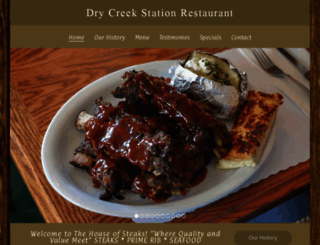 drycreekstationrestaurant.com screenshot