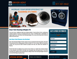 dryerventcleaningarlington.com screenshot