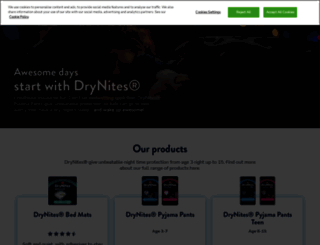 drynites.co.uk screenshot