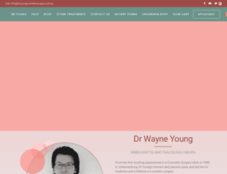 dryoungcosmeticsurgery.com.au screenshot