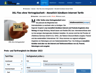 dsl-ohne-vertragslaufzeit.com screenshot