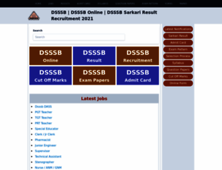dsssb.co.in screenshot