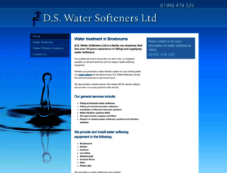 dswatersoftenersltd.co.uk screenshot