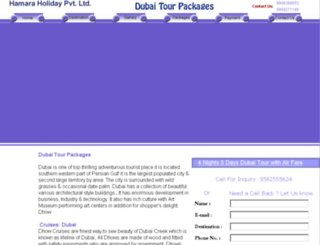 dubaitourpackages.info screenshot