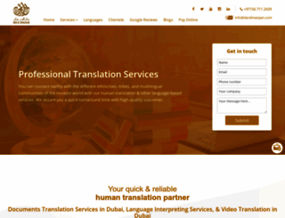 dubaitranslationservice.com screenshot