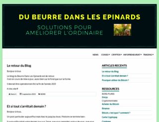 dubeurredanslesepinards.fr screenshot