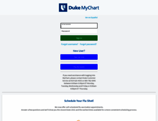 My Duke Health Chart at top.accessify.com