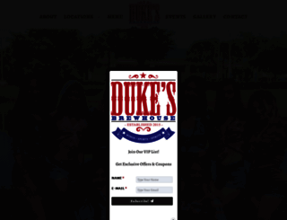 dukesbrewhouse.com screenshot