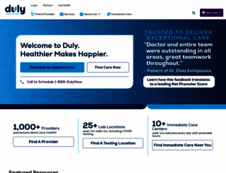 dulyhealthandcare.com screenshot