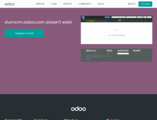 dumcrm.odoo.com screenshot