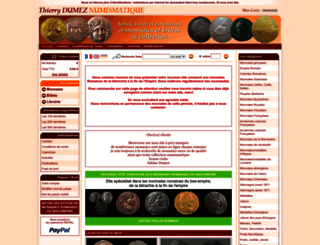 dumez-numismatique.com screenshot