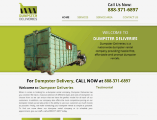dumpsterdeliveries.com screenshot