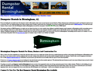dumpsterrentalbirmingham.net screenshot