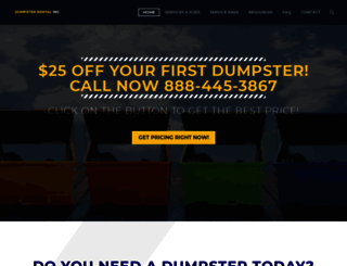 dumpsterrentalinc.com screenshot
