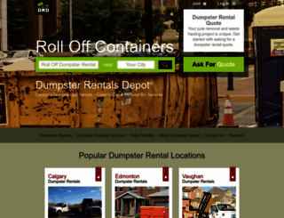 dumpsterrentals.ca screenshot