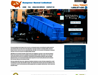 dumpsterrentalunlimited.com screenshot