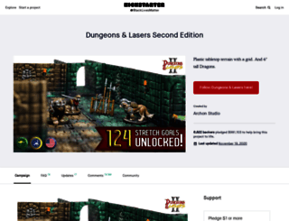 dungeons-lasers.projectdomino.com screenshot