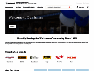 dunhamswellsboro.com screenshot