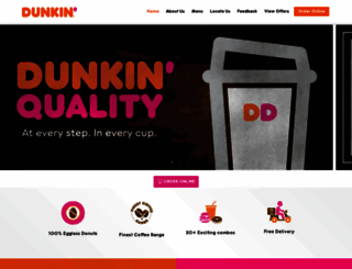 dunkinindia.com screenshot