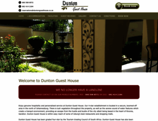 duntonguesthouse.co.za screenshot