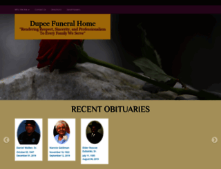 dupeefuneralhome.com screenshot