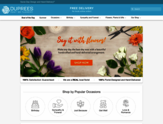 dupreesflowers.com screenshot