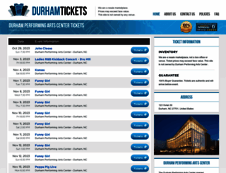 durhamtheater.com screenshot