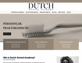 dutchdentalacademy.nl screenshot