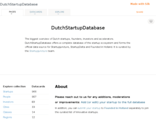 dutchstartupdatabase.com screenshot
