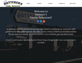 dutterersfamilyrestaurant.com screenshot