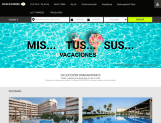 dvacaciones.com screenshot