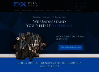 dxprintingperth.com.au screenshot