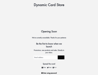 dynamiccardstore.com screenshot