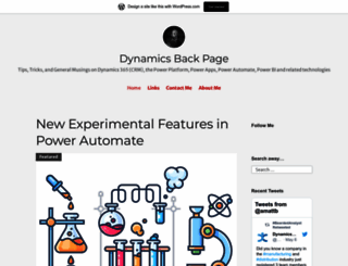 dynamicsbackpage.wordpress.com screenshot