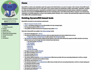 dynamorio.org screenshot